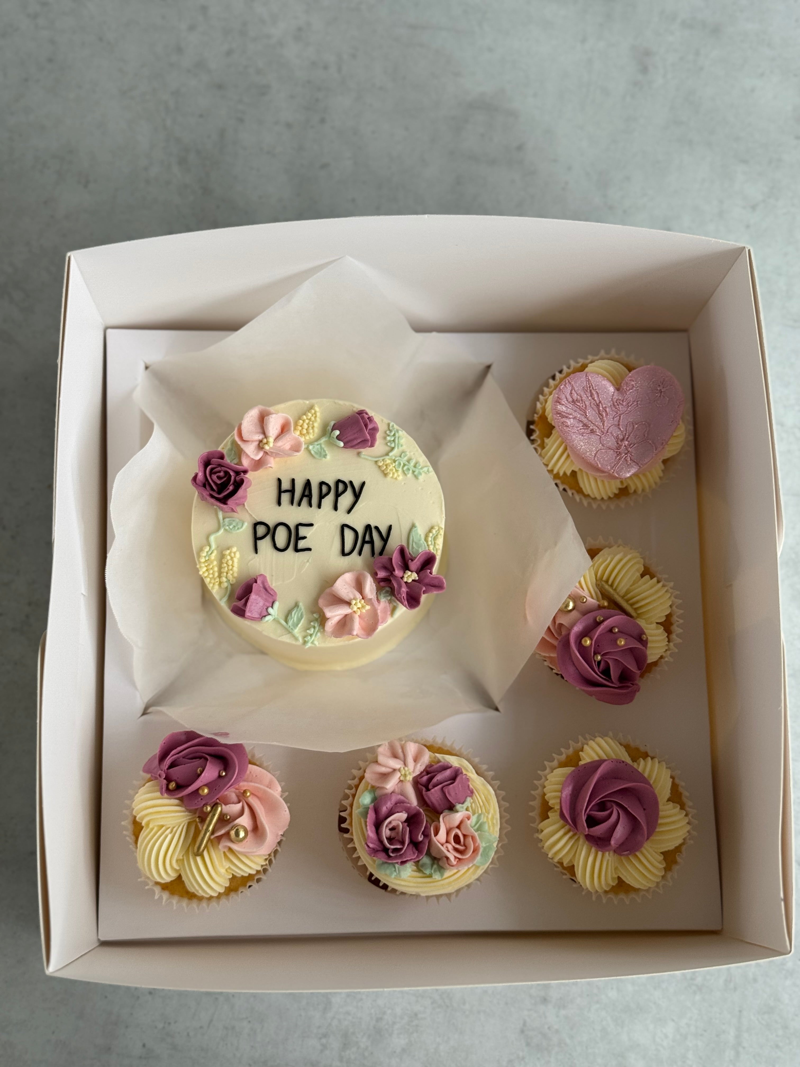 Floral Garden Bento & Cupcake Combo