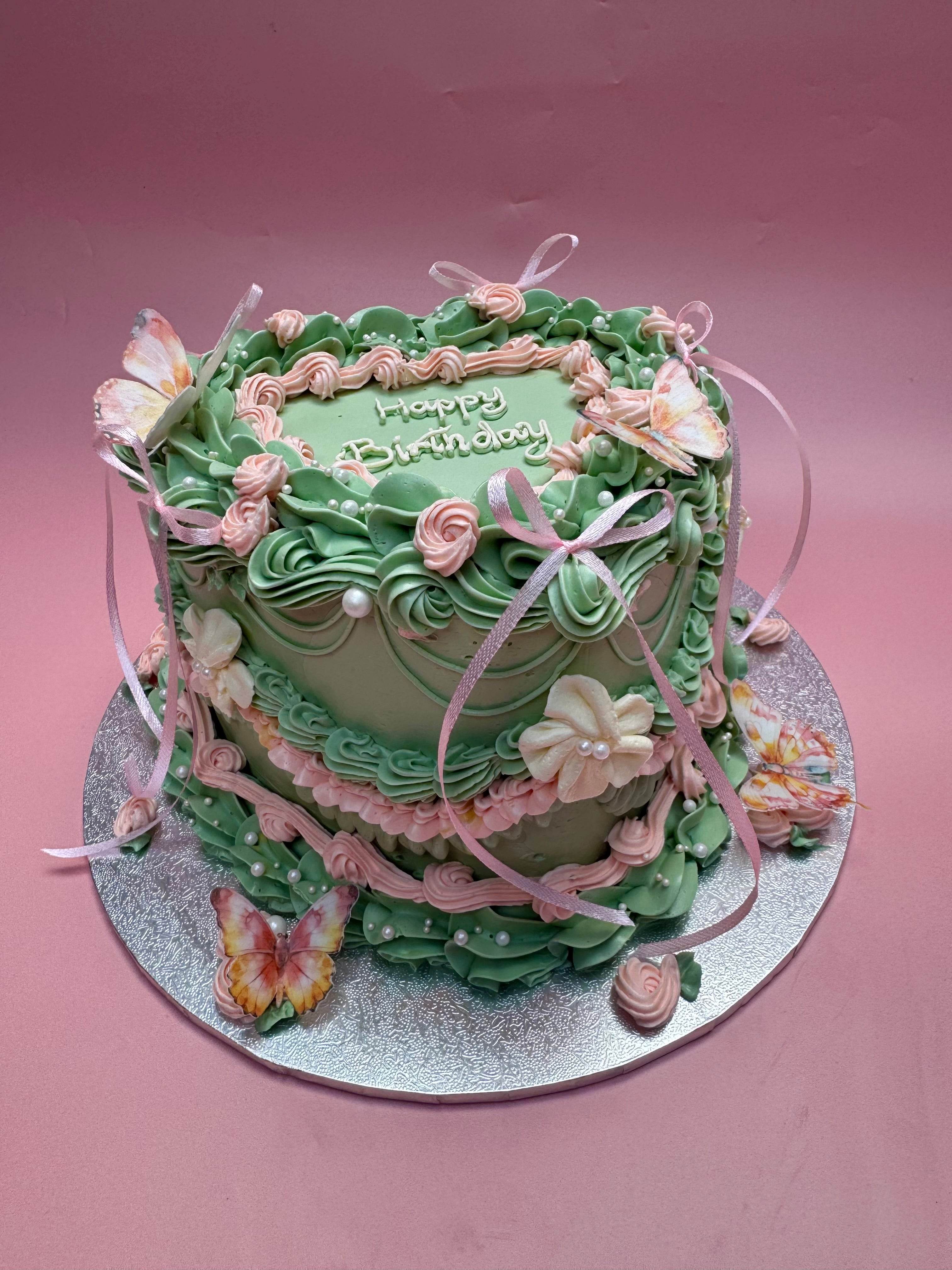 The Secret Garden Heart Cake